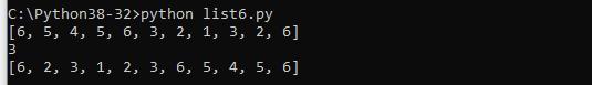 count and reverse