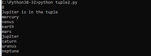 tuple2 output
