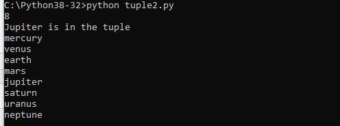 tuple2 output